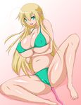  artist_request bikini breasts cameltoe character_request cleavage erect_nipples huge_breasts lotte_no_omocha! milf pointy_ears swimsuit tail 