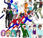  6+girls abe_takakazu alice_margatroid angry_german_kid bob_ross capcom crossover earth_defense_force full_metal_jacket gouketsuji_ichizoku haou_airen hatsune_miku higurashi_no_naku_koro_ni izumi_konata kaiba_seto katsura_kotonoha kirisame_marisa koizumi_itsuki kotohime_(goketsuji_ichizoku) kuso_miso_technique lucky_star lyrical_nanoha magical_girl mahou_shoujo_lyrical_nanoha mario marvel multiple_boys multiple_girls niconico niconico_rpg nintendo parody pose rockman rockman(character) ryou_sakazaki ryuuko_no_ken school_days sgt_hartman spider-man suzumiya_haruhi suzumiya_haruhi_no_yuuutsu takamachi_nanoha taniguchi the_king_of_fighters tomitake_jirou touhou twintails vocaloid yabeno_hikomaro yami_yuugi yuu-gi-ou yuu-gi-ou_duel_monsters 