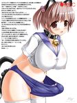  bell bell_collar blush brown_eyes brown_hair bulge cat_bell cat_tail collar erection fanatic_fetish futanari kemonomimi multi-cocked nekomimi oppai pantsu spermagic_(fanatic_fetish) thighhighs translation_request 