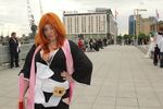  bleach breasts cleavage cosplay matsumoto_rangiku orange_hair photo real 