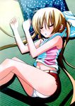  blonde_hair hayate_no_gotoku! highres long_hair panties sanzen'in_nagi sanzenin_nagi sleeping twintails underwear 