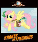  alicorn equine female feral fluttershy_(mlp) friendship_is_magic horn horse mammal my_little_pony parody pegasus pony poster princess princess_celestia_(mlp) royalty snakes_on_a_plane unknown_artist winged_unicorn wings 
