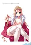  bra est_fragrance kashimashi_communication naked_cape nipples oppai pantsu panty_pull senomoto_hisashi string_panties thighhighs 