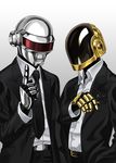  daft_punk formal guy-manuel_de_homem-christo male_focus multiple_boys suit thomas_bangalter tony_(chikaku_kabin) 