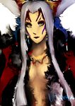  bad_id bad_pixiv_id black_wings breasts cleavage dress earrings final_fantasy final_fantasy_viii grey_hair jewelry kiri_megumi large_breasts lips solo ultimecia wings yellow_eyes 