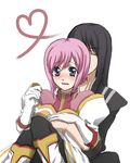  blush boots estellise_sidos_heurassein pink_hair short_hair tales_of_(series) tales_of_vesperia yuri_lowell 