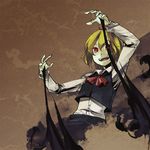 bandages blonde_hair bow darkness ngra open_mouth red_eyes rumia short_hair solo touhou 