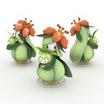  crab_man figure flower holding lilligant nintendo no_humans petilil plant pokemon red_eyes 