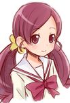  face ha-ru hanasaki_tsubomi heartcatch_precure! long_hair myoudou_gakuen_middle_school_uniform precure red_eyes red_hair school_uniform sketch solo twintails 