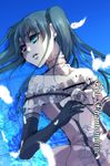  bare_shoulders ciel_phantomhive crossdressing gloves heterochromia kuroshitsuji male_focus otoko_no_ko solo twintails 