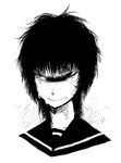  bad_id bad_pixiv_id cyclops greyscale monochrome one-eyed original solo tanko tears ume_(noraneko) upper_body 