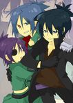  2boys chrome_dokuro daemon_spade eyepatch heterochromia highres katekyo_hitman_reborn! minto_(minton) multiple_boys purple_hair rokudou_mukuro short_hair 