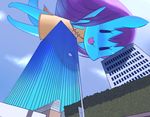  antan blue_skin chibi city dive giantess monster_girl nakamura-san original solo 