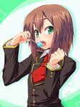  baka_to_test_to_shoukanjuu brown_hair candy food green_eyes hair_ornament hairclip kinoshita_hideyoshi lollipop male_focus otoko_no_ko school_uniform solo yukinon_(tsuki_koubou) 