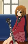  bad_id bad_pixiv_id brown_eyes brown_hair chair choker couch guitar hirasawa_yui instrument k-on! short_hair solo yunotimo 