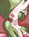  blush gardevoir green_hair lowres nintendo pokemon uranoyoru 