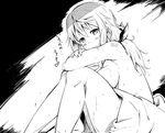  after_sex bed blush charlotte_dunois greyscale infinite_stratos kuro_(jyupiter) long_hair monochrome nude sitting sketch solo sweat 