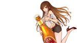  :p artist_request bottle breasts covering covering_breasts high_heels highres legs medium_breasts one_eye_closed original shoes solo string_panties tattoo tongue tongue_out 