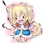  animal_ears blonde_hair cat_ears cat_tail chibi extra_ears hoshizuki_(seigetsu) kemonomimi_mode mizuhashi_parsee open_mouth puru-see scarf solo tail touhou trembling |_| 