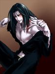  black_hair blush long_hair scar stajun toriko_(series) 