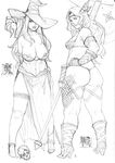  amazon_(dragon&#039;s_crown) amazon_(dragon's_crown) artist_request ass axe breasts cleavage dragon&#039;s_crown dragon's_crown maru-uni monochrome sketch skull sorceress_(dragon&#039;s_crown) sorceress_(dragon's_crown) staff vanillaware weapon 