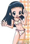  bangs bikini black_hair blue_eyes female koizumi_marina ojamajo_doremi solo standing swimsuit white_background 