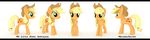  applejack_(mlp) blonde_hair english_text equine female feral friendship_is_magic green_eyes hair hat horse mammal my_little_pony plain_background pony rivenchan riverchan solo text white_background 