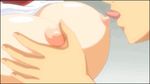  animated animated_gif breast_grab breast_sucking breasts gif grabbing large_breasts lowres nipples seeraa-fuku_shinryou_tsumashina tongue 