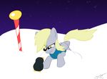  derpy_hooves_(mlp) equine female feral friendship_is_magic mammal my_little_pony north_pole pegasus penguin solo unknown_artist wings 