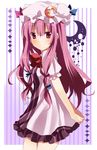  arms_behind_back bad_id bad_pixiv_id crescent fujishiro_emyu hat long_hair patchouli_knowledge purple_hair red_eyes solo touhou 