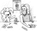  alligator black_and_white equine female feral friendship_is_magic gummy_(mlp) horse human male mammal monochrome my_little_pony nullh pinkie_pie_(mlp) pony reptile scalie 