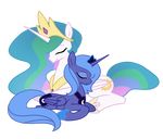  alicorn alpha_channel egophiliac equine eyes_closed female friendship_is_magic horse my_little_pony pegacorn pony princess_celestia_(mlp) princess_luna_(mlp) 