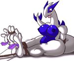  arms_behind_back bdsm beasts big_feet bondage bound breasts chubby crying fat feathers female foot_focus laugh legendary_pok&#233;mon lugia nintendo nipples overweight pok&#233;mon pok&eacute;mon pudgey red_eyes rope solo tears tickling video_games zackdragon zp92 