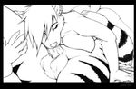  69 anthro balls black_and_white breasts canine cooper cooper_(character) duo feline fellatio female fox male mammal monochrome nude oral oral_sex penis sex straight strype strype_(character) tiger 
