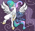 alicorn duo equine female feral friendship_is_magic googles horn horse mammal my_little_pony pegacorn pony ponygoggles princess_celestia_(mlp) princess_luna_(mlp) sibling siblings sisters winged_unicorn wings 