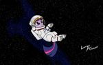  english_text equine female feral floating friendship_is_magic happy helmet horse lunar_apologist mammal my_little_pony pony sci-fi simple_background smile solo space space_suit spacesuit stars text twilight_sparkle_(mlp) zero_g zero_gravity 