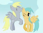  cutie_mark derpy_hooves_(mlp) equine female feral friendship_is_magic hair mammal my_little_pony nibble pegasus raindrops_(mlp) unknown_artist wings 