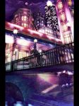  city cityscape kaito male_focus night okojo_(qqww) scenery solo vocaloid 
