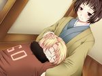  2boys 2guys america_(hetalia) axis_powers_hetalia blond blonde_hair brown_eyes brown_hair glasses japan_(hetalia) male male_focus multiple_boys sleeping yaoi 