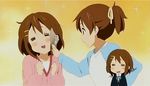  =_= animated animated_gif blush_stickers hirasawa_ui hirasawa_yui imagining k-on! lowres money money_slap multiple_girls raglan_sleeves screencap siblings sisters slapping source_request 