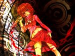  blood braid brown_hair knife m.u.g.e.n madotsuki skirt solo tobi_(discharge_cycle) twin_braids yume_nikki 