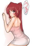  artist_request blush impossible_towel kousaka_tamaki long_hair naked_towel red_hair solo to_heart_2 towel 