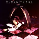  brown_hair checkered clock_tower_(series) clock_tower_the_first_fear hedge_clippers jennifer_simpson long_hair lying on_stomach petals red_eyes solo sunakumo 