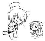  bad_id bad_pixiv_id chibi greyscale monochrome multiple_girls rozen_maiden siblings sisters souseiseki suiseiseki twins ume_(noraneko) 