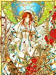  colorful esther_blanchett flower hat highres long_hair nun red_hair rose seon solo trinity_blood 