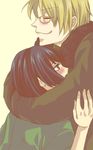  2boys 2guys america_(hetalia) axis_powers_hetalia blush hug japan_(hetalia) male male_focus multiple_boys yaoi 