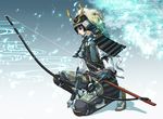  armor axis_powers_hetalia bow_(weapon) gauntlets helmet japan_(hetalia) japanese_armor kabuto katana kote kusazuri male_focus nokaku one_knee samurai sandals shikoro shoulder_armor sode solo suneate sword tabi wakizashi weapon 