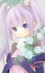  bad_id bad_pixiv_id flower hama_(sleeps) purple_eyes purple_hair rose smile solo sophie_(tales) tales_of_(series) tales_of_graces twintails white_flower white_rose 