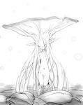  bad_id bad_pixiv_id character_request copyright_request greyscale highres monochrome monster_girl mushroom pointy_ears solo ume_(noraneko) 