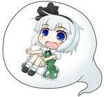  black_hairband bloomers blue_eyes chibi full_body ghost hairband konpaku_youmu konpaku_youmu_(ghost) nice short_hair silver_hair solo touhou transparent_background underwear 